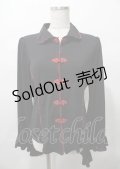 Qutie Frash / チャイナブラウス  黒×赤 Y-25-07-25-035-QU-BL-SZ-ZY
