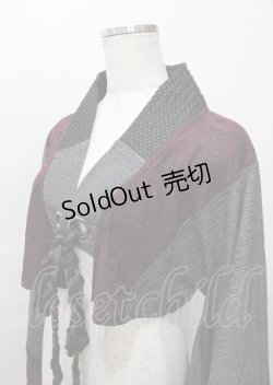画像3: Qutie Frash / 着物ショートカーデ  ワイン×グレー Y-25-07-25-038-QU-TO-SZ-ZY