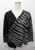 ALGONQUINS / ボーダー切替ボレロ  黒×グレー Y-25-07-25-040-AL-TO-SZ-ZY