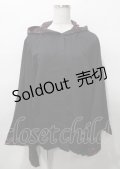 NieR Clothing / フード付き着物風袖ブロッキングシャツ【RED ROSE】  黒×赤 Y-25-07-25-041-PU-BL-SZ-ZY