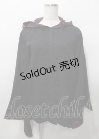 NieR Clothing / フード付き着物風袖ブロッキングシャツ【RED ROSE】  黒×赤 Y-25-07-25-041-PU-BL-SZ-ZY
