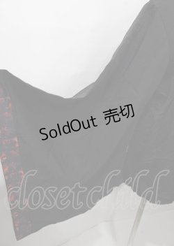 画像3: NieR Clothing / フード付き着物風袖ブロッキングシャツ【RED ROSE】  黒×赤 Y-25-07-25-041-PU-BL-SZ-ZY