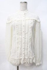 LIZ LISA / スタンドカラーシフォンブラウス 0 アイボリー Y-25-07-27-001-LO-BL-SZ-ZY