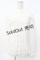 LIZ LISA / スタンドカラーシフォンブラウス 0 アイボリー Y-25-07-27-001-LO-BL-SZ-ZY