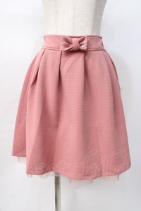 LIZ LISA / リボン付きフレアスカート 0 ピンク Y-25-07-27-038-LO-SK-SZ-ZT041