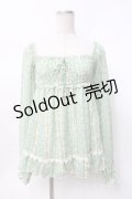 LIZ LISA / 花柄シフォンオフショルトップス 0 ミント Y-25-07-27-005-LO-TO-SZ-ZY
