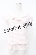 LIZ LISA / セーラー衿ボーダートップス 0 ピンク Y-25-07-27-007-LO-TO-SZ-ZY