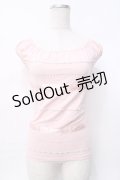 LIZ LISA BLONDO / ストーン配列オフショルトップス 0 ピンク Y-25-07-27-008-LO-TO-SZ-ZI