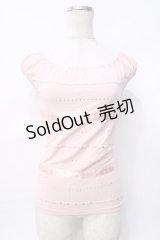 LIZ LISA BLONDO / ストーン配列オフショルトップス 0 ピンク Y-25-07-27-008-LO-TO-SZ-ZI