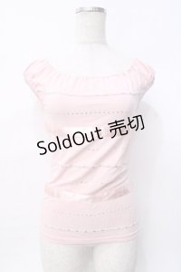 LIZ LISA BLONDO / ストーン配列オフショルトップス 0 ピンク Y-25-07-27-008-LO-TO-SZ-ZI