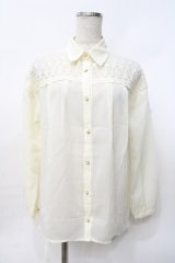 LIZ LISA / レース切替ブラウス  生成り Y-25-07-27-002-LO-BL-SZ-ZY