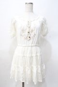 LIZ LISA / フロント刺繍入り総レースワンピース 0 アイボリー Y-25-07-27-018-LO-OP-SZ-ZY