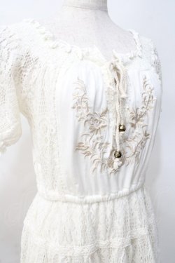 画像4: LIZ LISA / フロント刺繍入り総レースワンピース 0 アイボリー Y-25-07-27-018-LO-OP-SZ-ZY