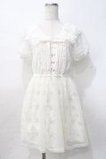 LIZ LISA / お花刺繍チュール重ねワンピース 0 オフ白 Y-25-07-27-020-LO-OP-SZ-ZY