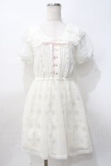 LIZ LISA / お花刺繍チュール重ねワンピース 0 オフ白 Y-25-07-27-020-LO-OP-SZ-ZY