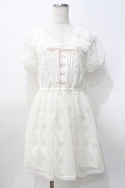 画像1: LIZ LISA / お花刺繍チュール重ねワンピース 0 オフ白 Y-25-07-27-020-LO-OP-SZ-ZY