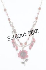axes femme / ローズモチーフネックレス  レッド Y-25-07-29-004-AX-AC-SZ-ZY