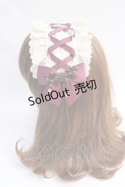 画像2: Amavel / うさいちごの和菓子ヘッドドレス  ボルドー Y-25-07-29-036-CA-AC-SZ-ZY