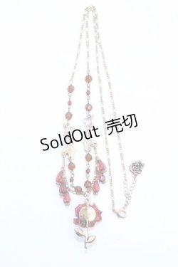 画像3: axes femme / ローズモチーフネックレス  レッド Y-25-07-29-004-AX-AC-SZ-ZY