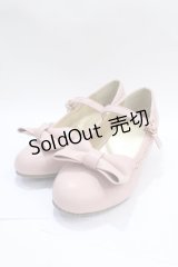 axes femme kawaii / ローヒールリボンパンプス L ピンク Y-25-07-29-040-AX-SH-SZ-ZY