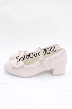 画像2: axes femme kawaii / ローヒールリボンパンプス L ピンク Y-25-07-29-040-AX-SH-SZ-ZY