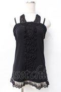 axes femme / ホルターレースキャミ M 黒 Y-25-07-29-041-AX-TO-SZ-ZY