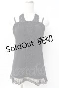 axes femme / ホルターレースキャミ M 黒 Y-25-07-29-041-AX-TO-SZ-ZY