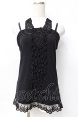axes femme / ホルターレースキャミ M 黒 Y-25-07-29-041-AX-TO-SZ-ZY