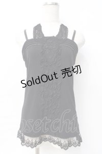 axes femme / ホルターレースキャミ M 黒 Y-25-07-29-041-AX-TO-SZ-ZY
