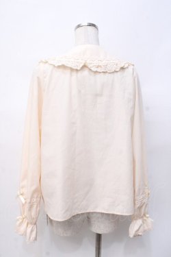 画像3: axes femme kawaii / トーションレース丸襟ブラウス M 生成り Y-25-07-29-043-AX-BL-SZ-ZY
