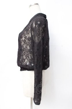 画像2: axes femme / 花レースシャツ M 黒 Y-25-07-29-045-AX-BL-SZ-ZY