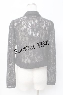 画像3: axes femme / 花レースシャツ M 黒 Y-25-07-29-045-AX-BL-SZ-ZY
