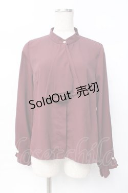 画像1: axes femme / プチハイネックブラウス M ワイン Y-25-07-29-047-AX-BL-SZ-ZY