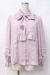axes femme kawaii / クラシックローズ刺繍ブラウス M ピンク Y-25-07-29-052-AX-BL-SZ-ZY