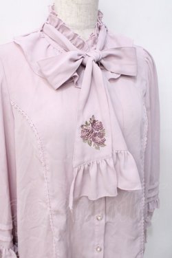 画像4: axes femme kawaii / クラシックローズ刺繍ブラウス M ピンク Y-25-07-29-052-AX-BL-SZ-ZY