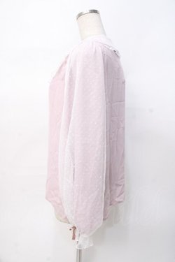 画像2: axes femme kawaii / ドットチュールローズブラウス M ピンク Y-25-07-29-053-AX-BL-SZ-ZY