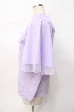 画像2: axes femme kawaii / チュールフリルブラウス M ラベンダー Y-25-07-29-054-AX-BL-SZ-ZY