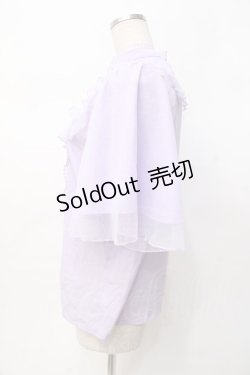 画像2: axes femme kawaii / チュールフリルブラウス M ラベンダー Y-25-07-29-054-AX-BL-SZ-ZH