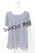 axes femme / 星座柄シフォンプルオーバー M 紺 Y-25-07-29-056-AX-TO-SZ-ZT300