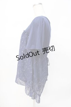 画像2: axes femme / 星座柄シフォンプルオーバー M 紺 Y-25-07-29-056-AX-TO-SZ-ZT300
