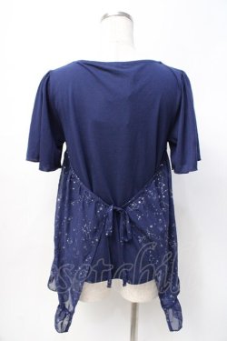 画像3: axes femme / 星座柄シフォンプルオーバー M 紺 Y-25-07-29-056-AX-TO-SZ-ZY