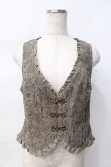 axes femme / ビットデザインレースベスト M カーキ Y-25-07-29-057-AX-TO-SZ-ZY