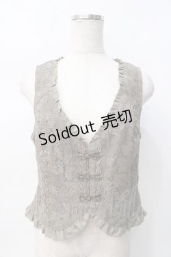 画像1: axes femme / ビットデザインレースベスト M カーキ Y-25-07-29-057-AX-TO-SZ-ZY