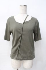 axes femme / 前後2WAYカットワークプルオーバー F カーキ Y-25-07-29-058-AX-BL-SZ-ZY