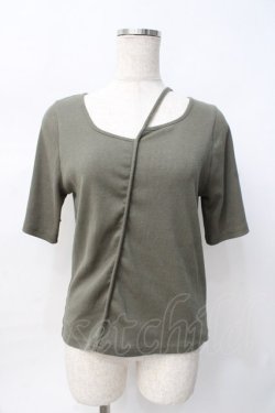 画像1: axes femme / 前後2WAYカットワークプルオーバー F カーキ Y-25-07-29-058-AX-BL-SZ-ZY