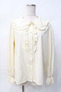 m petit by misako / AM マルエリフリルブラウス LL 淡薄橙 Y-25-07-29-059-LO-BL-SZ-ZY