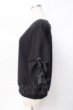 画像2: axes femme / 袖リボントップス M 黒 Y-25-07-29-065-AX-TO-SZ-ZY