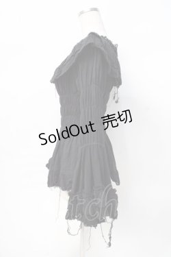 画像2: ATELIER PIERROT / Decay Gauze Blouse  黒 Y-25-07-29-066-EL-BL-SZ-ZY