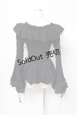 画像3: ATELIER PIERROT / Decay Gauze Blouse  黒 Y-25-07-29-066-EL-BL-SZ-ZY