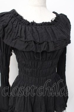 画像4: ATELIER PIERROT / Decay Gauze Blouse  黒 Y-25-07-29-066-EL-BL-SZ-ZY